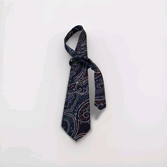 Gianfranco Ferre Tie Silk Italy Fantasy Paisley Print Party W 3.75 L 56.5 inches - Picture 11 of 11